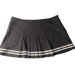 H&M Divided Black Pleated Mini Skirt Size 18 Preppy Modern Streetcore Y2K